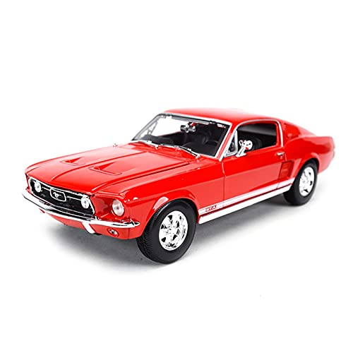 1 18 Für Ford Mustang Sportscar Statische Zinkguss Sammler Spielzeugauto Modell Für Geschenk Ornament(Rot) von AQMUZE