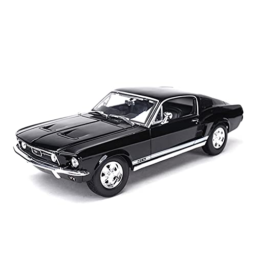 1 18 Für Ford Mustang Sportscar Statische Zinkguss Sammler Spielzeugauto Modell Für Geschenk Ornament(Schwarz) von AQMUZE