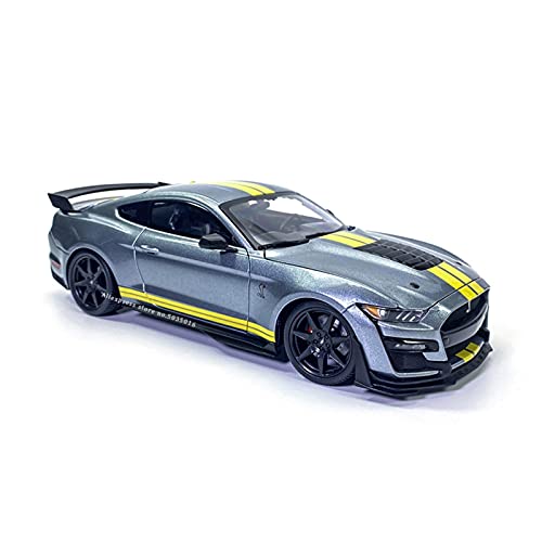 1 18 Für Ford Shelby Blue Gt500 Oldtimer Modell Simulation Legierung Cast Zurückziehen Spielzeugauto Mit Licht Für Geschenk(Gray) von AQMUZE