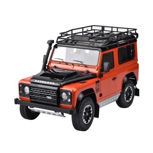 1 18 Für Land Rover Defender Orange Jeep Legierung Druckguss Modell Dekoration Sammlung Display Geschenk von AQMUZE