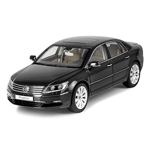 1 18 Für Volkswagen Phaeton Simulator Zinklegierung Zurückziehen Spielzeugauto Modell Für Jungen Geschenke Ornament(Schwarz) von AQMUZE
