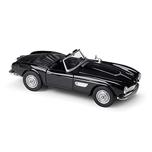 1 24 Für BMW 507 Sportwagen Legierung Diecast Pull Back Spielzeugautomodell Als Geschenk Handarbeit Für Jungen Erwachsene(Schwarz) von AQMUZE