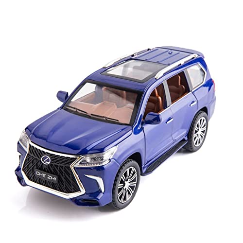 1 24 Für Lexus 570 Zinklegierung Autodekorationsmodell Abnehmbares Spielzeuggeschenk(Blau) von AQMUZE