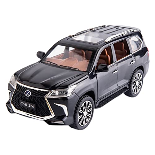 1 24 Für Lexus 570 Zinklegierung Autodekorationsmodell Abnehmbares Spielzeuggeschenk(Schwarz) von AQMUZE