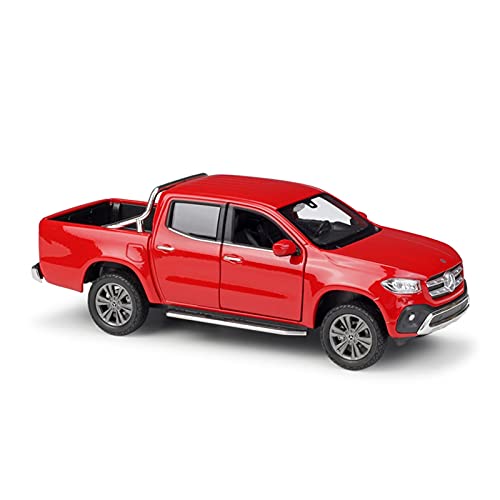 1 24 Für Mercedes Benz Pickup Truck Alloy Diecast Pull Back Car Modell Für Erwachsene Display Ornamente(Rot) von AQMUZE