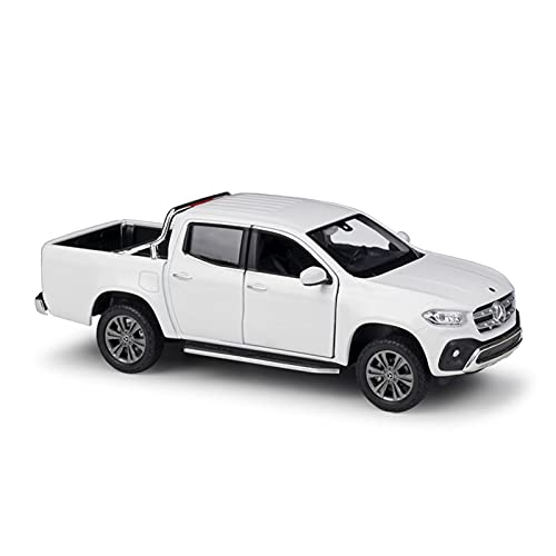1 24 Für Mercedes Benz Pickup Truck Alloy Diecast Pull Back Car Modell Für Erwachsene Display Ornamente(White) von AQMUZE