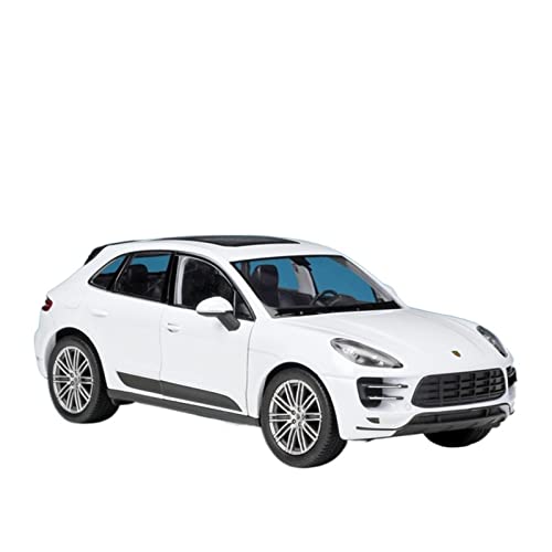 1 24 Für Porsche Macan Turbo Simulation Legierung Automodell Souvenir Erwachsene Sammlung Display(White) von AQMUZE