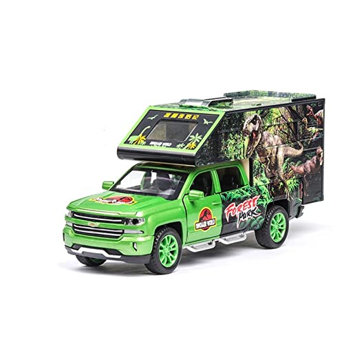 1 32 Alloy Diecast Car Model Dinosaurier Transport Truck Kind Spielzeug Geschenk(Grün) von AQMUZE