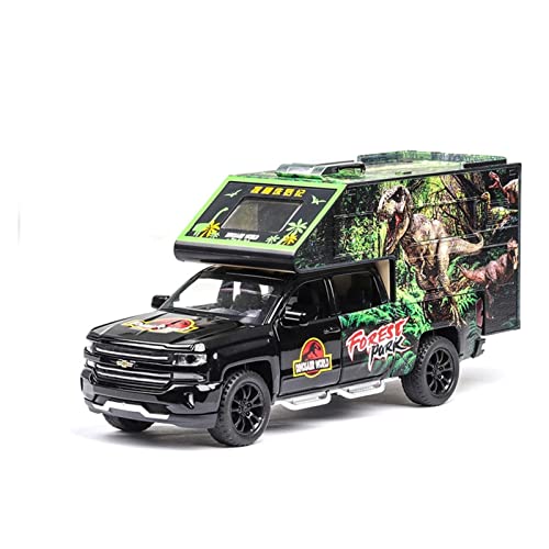 1 32 Alloy Diecast Car Model Dinosaurier Transport Truck Kind Spielzeug Geschenk(Schwarz) von AQMUZE