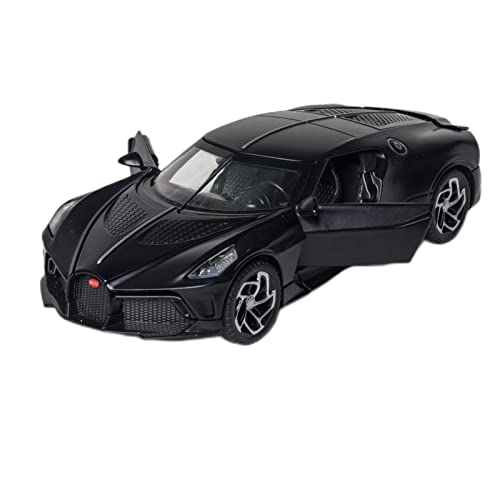 1 32 Diecast Alloy Modellauto Für Bugatti La Voiture Noire Miniatur Supercar Play Children Collection Geschenk(Matte Black) von AQMUZE