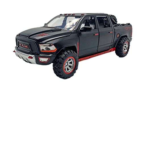 1 32 Diecast Alloy Modellauto Für Dodge RAM Pickup Truck Miniatur Metallfahrzeug Sammler Jungengeschenke(Schwarz) von AQMUZE