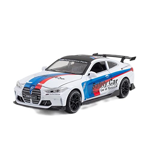 1 32 Diecast Legierung Modellauto BMW M4 Racing Metall Fahrzeug Miniatur Sportwagen Für Kinder Geschenke Junge Sammlung(White) von AQMUZE