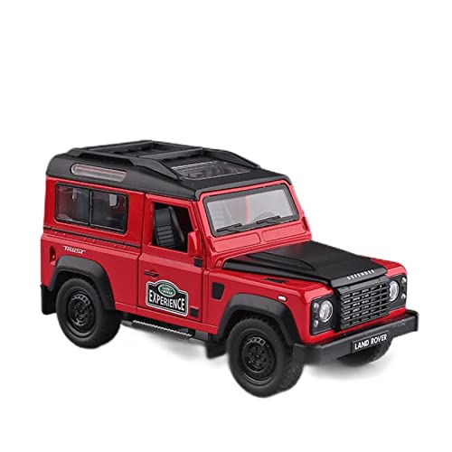 1 32 Diecast Legierung Modellauto Für Land Rover Defender Miniatur Geländewagen Aus Metall Gesammelte Geschenke(Rot) von AQMUZE
