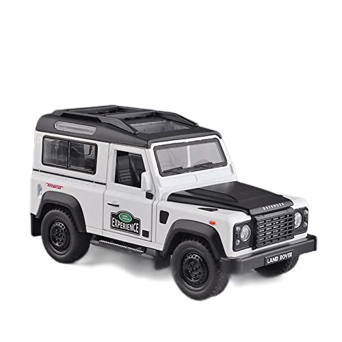 1 32 Diecast Legierung Modellauto Für Land Rover Defender Miniatur Geländewagen Aus Metall Gesammelte Geschenke(White) von AQMUZE