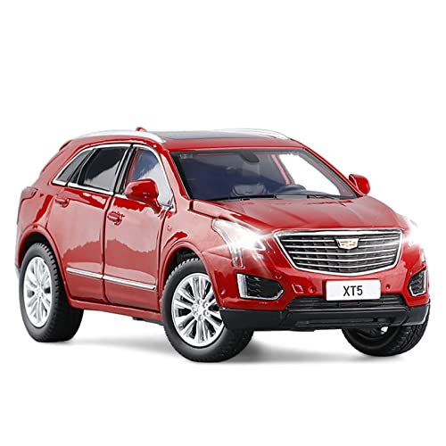 1 32 Diecast Legierung Modellauto Miniatur Für Cadillac XT5 SUV Metall Fahrzeug Geburtstagsgeschenke Kinder Collec Spielzeug(Rot) von AQMUZE