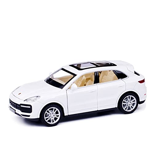 1 32 Diecast Spielzeugautos Für Porsche Cayenne Turbo Simulation Alloy Metal Vehicles Model Gifts Collection(White) von AQMUZE