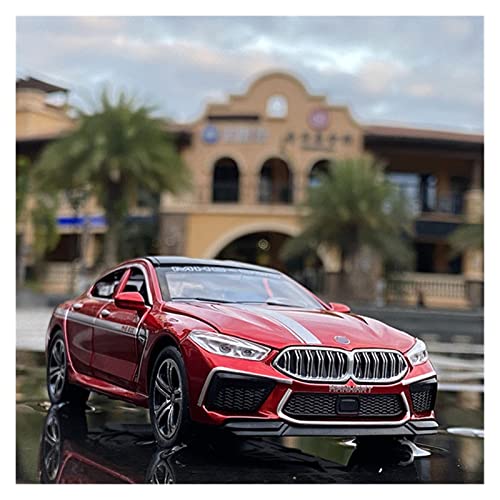 1 32 Für BMW M8 IM Legierung Automodell Diecast Metall Miniatur Fahrzeuge Kinder Geschenke Jungen Sammlung Kinder Autos(Rot) von AQMUZE