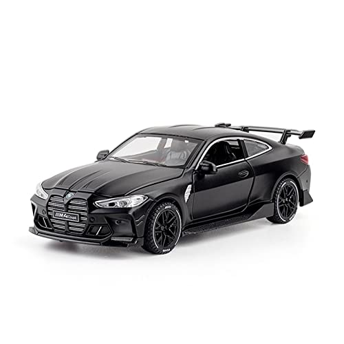 1 32 Für BMW THE4 M4 Coupe Diecast Alloy Sportwagen Modell Dekoration Kinder Jungen Geschenke Kinder Weihnachtsspielzeug(Schwarz) von AQMUZE