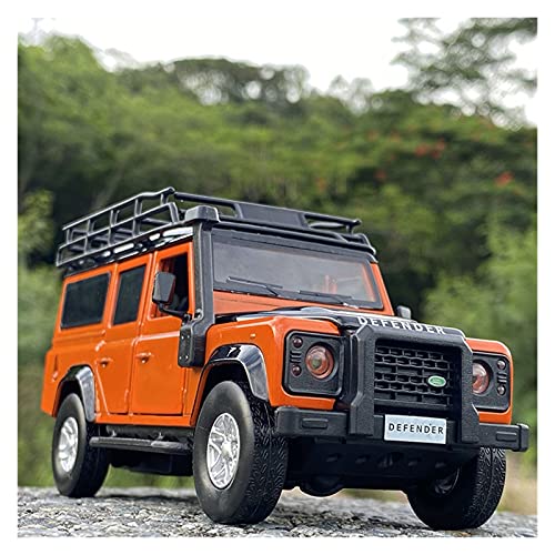 1 32 Für Land Rover Defender Diecast Metall Spielzeug Geländewagen Modell Hohe Simulation Sammlung Kinder Spielzeug Geschenk(Orange) von AQMUZE