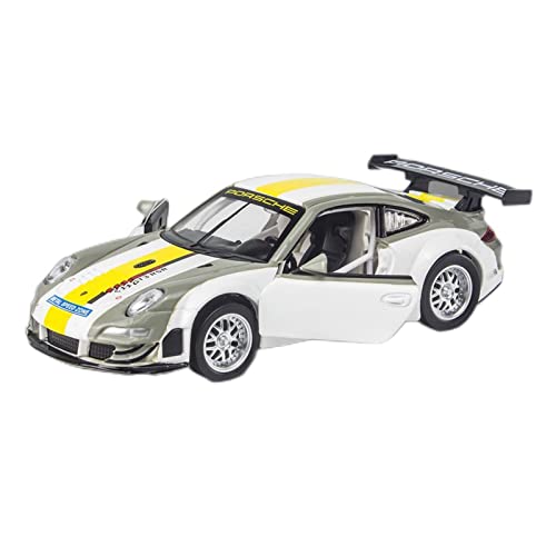 1 32 Für Porsche 911 917 GT3 Legierung Rennwagen Modell Diecast Metal Vehicle Collection Kinderspielzeug(White) von AQMUZE
