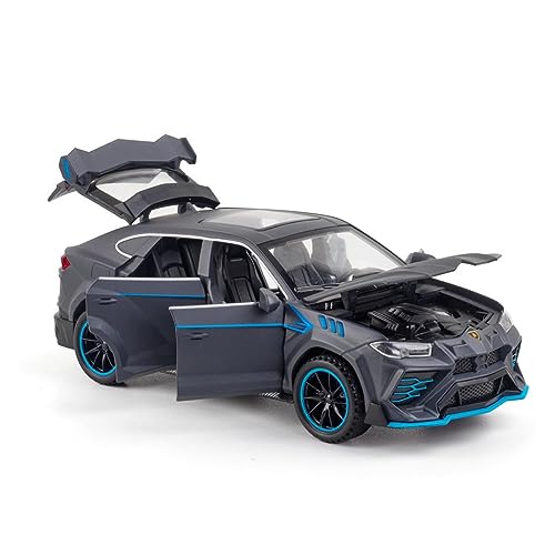 1 32 Legierung Auto Modell Luxy Für Lamborghini-Urus SUV Diecast Metall Fahrzeug Display Geschenke Kinder Weihnachtsspielzeug(Titanium) von AQMUZE
