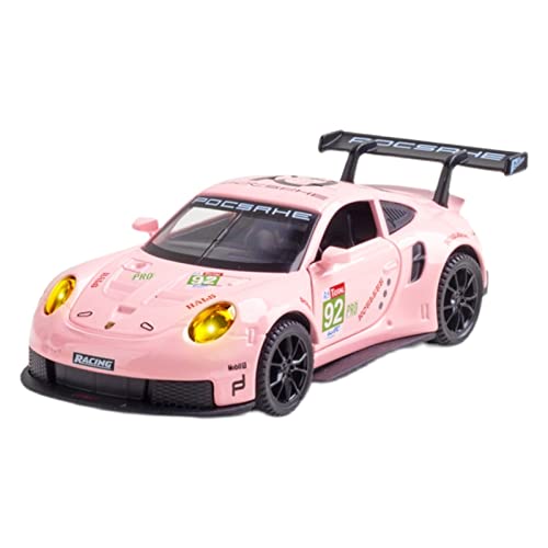 1 32 Legierung Miniatur Für Porsche 911 997 Metallfahrzeug Diecast Rennwagen Modell Kinder Geschenkkollektion(Rosa) von AQMUZE