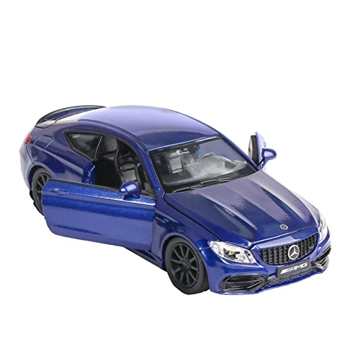 1 32 Legierung Modellauto Für Benz AMG C63S Coupe Diecast Metal Vehicle Gesammeltes Geschenk Weihnachtsspielzeug(Blau) von AQMUZE