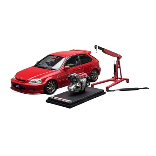 1:18 Für Honda Civic Type R EK9 Mugen Legierung Sammeln Auto Statische Metall Display Modell von AQMUZE