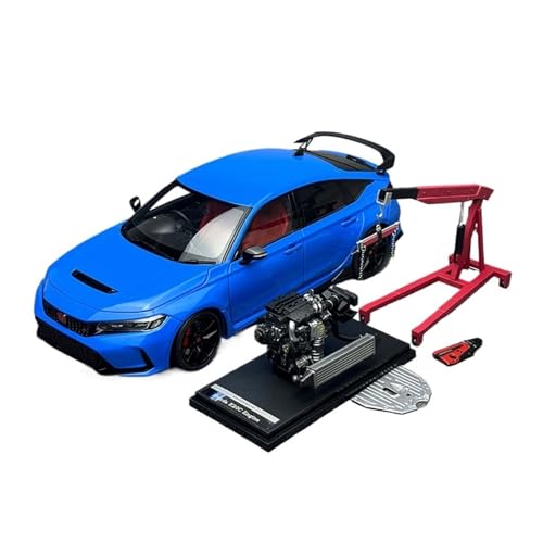 1:18 Für Honda Civic Type R FL5 Metall Druckguss Fahrzeug Collector Series Modell Auto(Blue) von AQMUZE