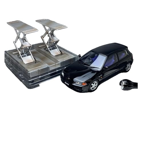 1:18 Für Honda EG6 Sir (SiRII) Klassische Auto Modell Metall Druckguss Fahrzeug Sammlerstück(Black) von AQMUZE