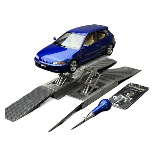 1:18 Für Honda EG6 Sir (SiRII) Klassische Auto Modell Metall Druckguss Fahrzeug Sammlerstück(Blue) von AQMUZE