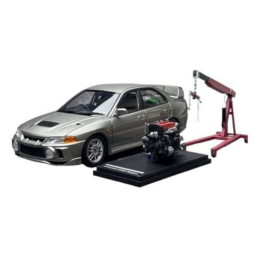 1:18 Für Mitsubishi EVO4 Lancer IVEvolution Legierung Volle Offene Auto Modell Miniatur Fahrzeug Sammeln(Gray) von AQMUZE