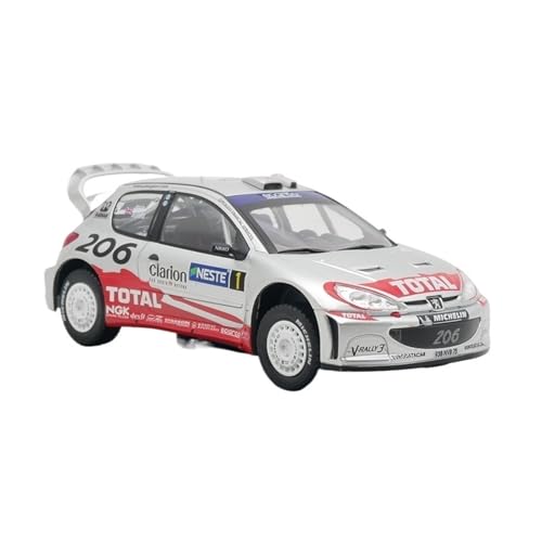1:24 Legierung Für Peugeot 206 WRC 2002 Rallye Automodell Kinderspielzeug Erwachsenensammlung Geschenk von AQMUZE