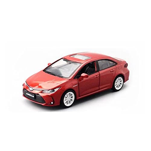 1:33 Diecast Legierung Modellauto Miniatur Für Toyota Corolla Metall Limousine Fahrzeug Gesammelt(Rot) von AQMUZE