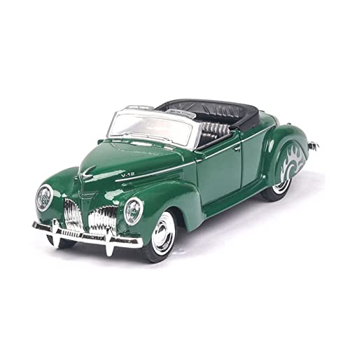 1:38 Für Lincoln Classic Diecast Cabrio Auto Modell Simulation Legierung Fahrzeuge Spielzeug Sammlung Geschenke(Grün) von AQMUZE