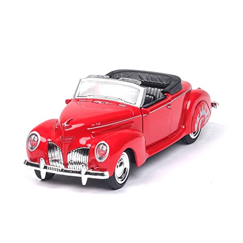1:38 Für Lincoln Classic Diecast Cabrio Auto Modell Simulation Legierung Fahrzeuge Spielzeug Sammlung Geschenke(Rot) von AQMUZE