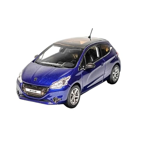 1:43 Für Peugeot 208 Schiebedach Version Blau Limousine Legierung Fahrzeug Modell Mini Auto Spielzeug Spiel Geschenk von AQMUZE