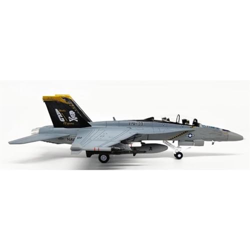 AQMUZE Miniaturmodelle Flugzeuge 1/100 Für F-14 Tomcat Jolly Roger Squadron VF103 Boeing Militär-Raketenbomber-Modell, Druckguss-Metall-Kampfflugzeugmodell(F-18) von AQMUZE