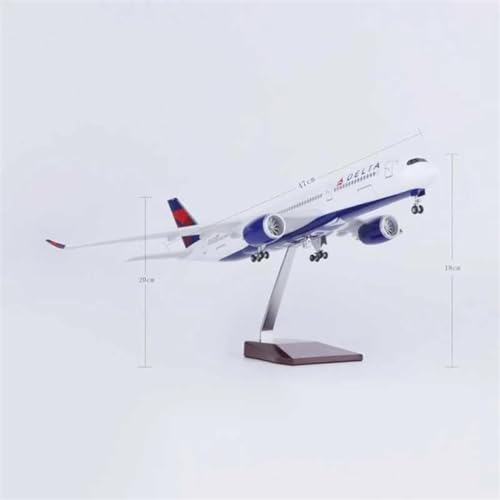 AQMUZE Miniaturmodelle Flugzeuge 1/142 47CM A350 Modell LED Licht & Rad Fahrwerk Harz Flugzeug Modell Spielzeug(No Light) von AQMUZE