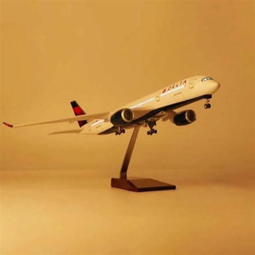 AQMUZE Miniaturmodelle Flugzeuge 1/142 47CM A350 Modell LED Licht & Rad Fahrwerk Harz Flugzeug Modell Spielzeug(with Light) von AQMUZE