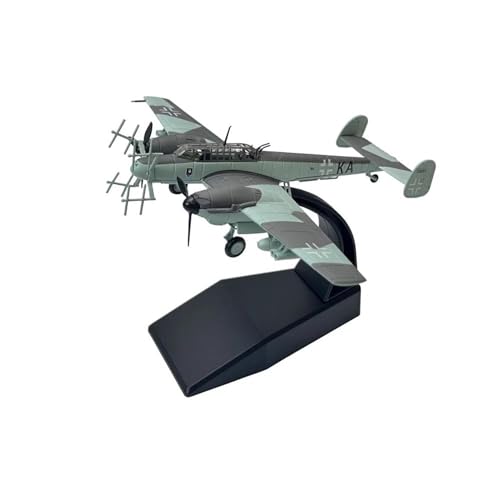 AQMUZE Miniaturmodelle Flugzeuge 1 100 Deutsches Jagdflugzeugmodell Messerschmitt BF110 Aus Metalldruckguss, Geburtstagsgeschenk Für Jungen von AQMUZE