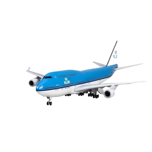 AQMUZE Miniaturmodelle Flugzeuge 1 150 Für Boeing 747 Niederländisches Flugzeugmodell Druckgussmaschine Souvenir-Dekoration Gesammeltes Statisches Display(with Light) von AQMUZE