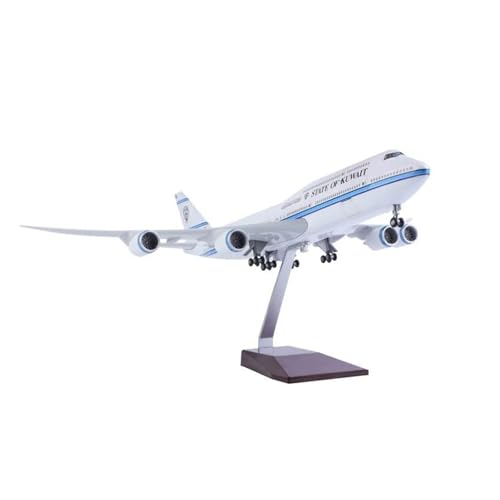AQMUZE Miniaturmodelle Flugzeuge 1 150 Skala Für Modellflugzeug B747 Kuwait Sammlung Flugzeug Res Diecast Airplanes Mit LED-Licht & Radfahrwerk(with Light) von AQMUZE