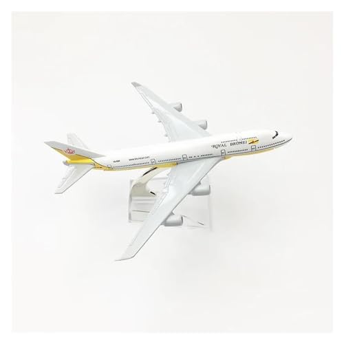 AQMUZE Miniaturmodelle Flugzeuge 1 400 Brunei Airlines Boeing 747 Flugzeugmodell Metallsimulation Verkehrsflugzeuglegierung Statisches Modell von AQMUZE