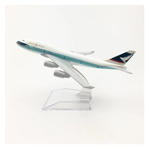 AQMUZE Miniaturmodelle Flugzeuge 1 400 Cathay Pacific Boeing 747 Flugzeugmodell Metallsimulation Verkehrsflugzeuglegierung Statisches Modell von AQMUZE