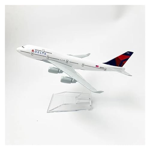 AQMUZE Miniaturmodelle Flugzeuge 1 400 Delta Air Lines B747 Flugzeugmodell Metallsimulation Verkehrsflugzeuglegierung Statisches Modell von AQMUZE