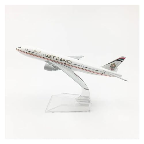 AQMUZE Miniaturmodelle Flugzeuge 1 400 Etihad Airways Boeing 777 Flugzeug Metallmodell Simulation Verkehrsflugzeugmodell von AQMUZE