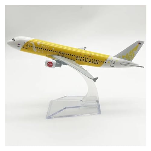 AQMUZE Miniaturmodelle Flugzeuge 1 400 Thailand Gelb A320 Flugzeug Modell Metall Simulation Passagier Flugzeug Legierung Statische Dekoration von AQMUZE