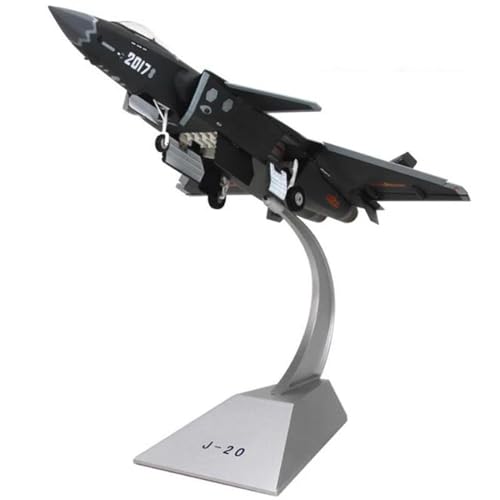 AQMUZE Miniaturmodelle Flugzeuge 1 48 Schwarzer Stealth-Jet Der Vierten Generation, J20, Flugzeugmodell Aus Legierung, Spielzeug-Sammleredition(Schwarz) von AQMUZE