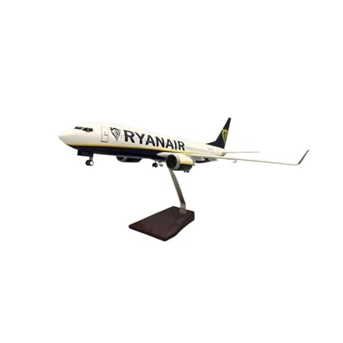 AQMUZE Miniaturmodelle Flugzeuge 1 85 Skala Für 47 cm 737 Flugzeugmodell Ryanair Ireland B737-800 Flugzeugmodell Die-Cast-Harzflugzeug Mit LED-Leuchten(with Light) von AQMUZE